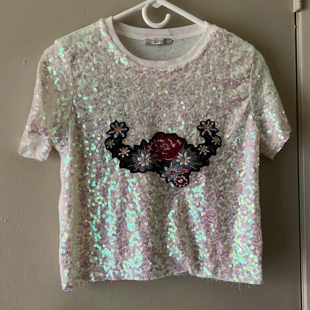 🌼SELLING IN BUNDLE ONLY 🌼Zara Embroidered with Sequins Top🌼